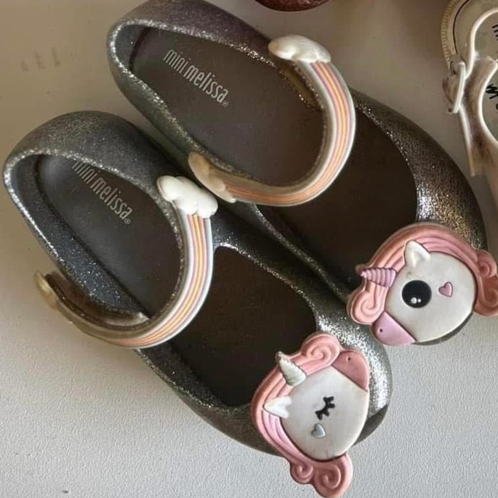 Mini Melissa Baby Girl Toddler Shoes Ultragirl Unicorn Mary Janes size 10 US